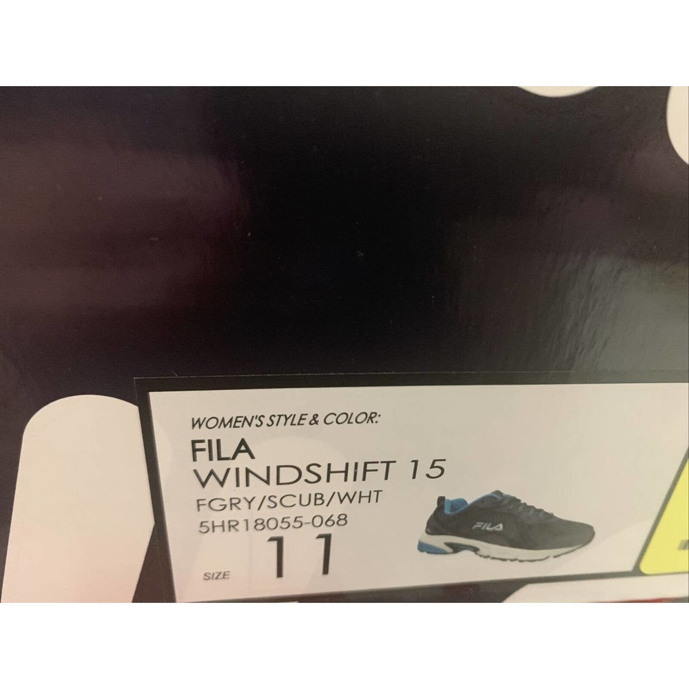 FILA Womens WINDSHIFT 15 Running Shoes Gray Teal sz 11 Gym exercise - Picture 4 of 4
